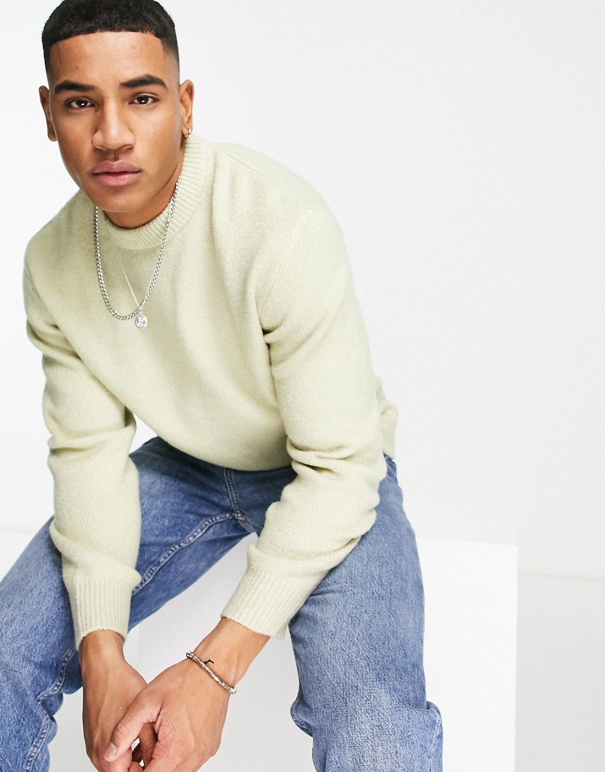 Pull & Bear relaxed sweater in light green