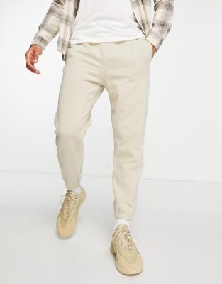 Pull & Bear Relaxed Sweatpants In Stone-neutral In Neutral