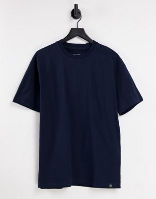 Pull&Bear relaxed t-shirt in navy