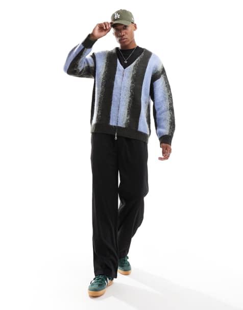 Pull&Bear relaxed tailored pants in black - view 1