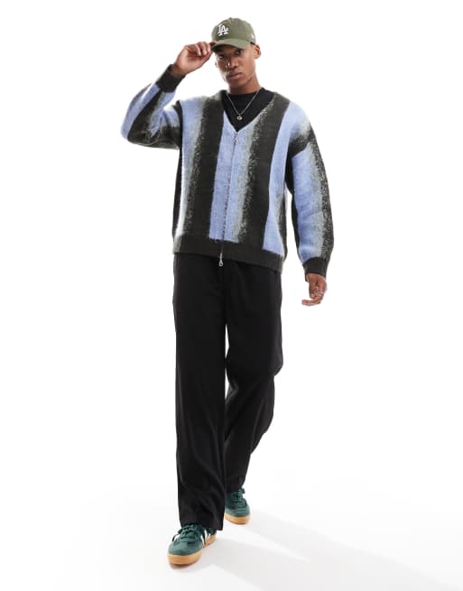 Pull&Bear relaxed tailored pants in black