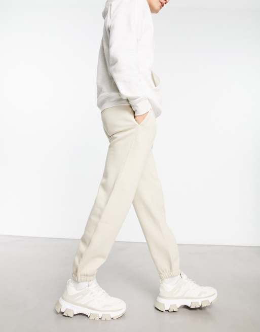 Pull&Bear relaxed trackies in beige