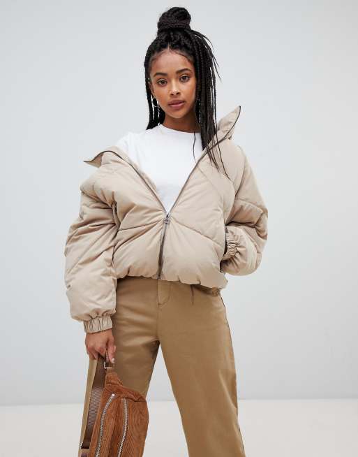 Pull Bear Removal Hood Puffer Jacket