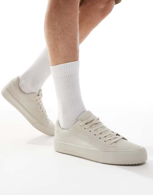 Pull&Bear – Retro-Sneaker in Beige