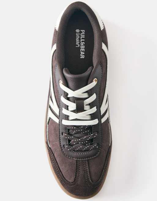 Pull&Bear Retro-Sneaker in Braun, 3 von 4