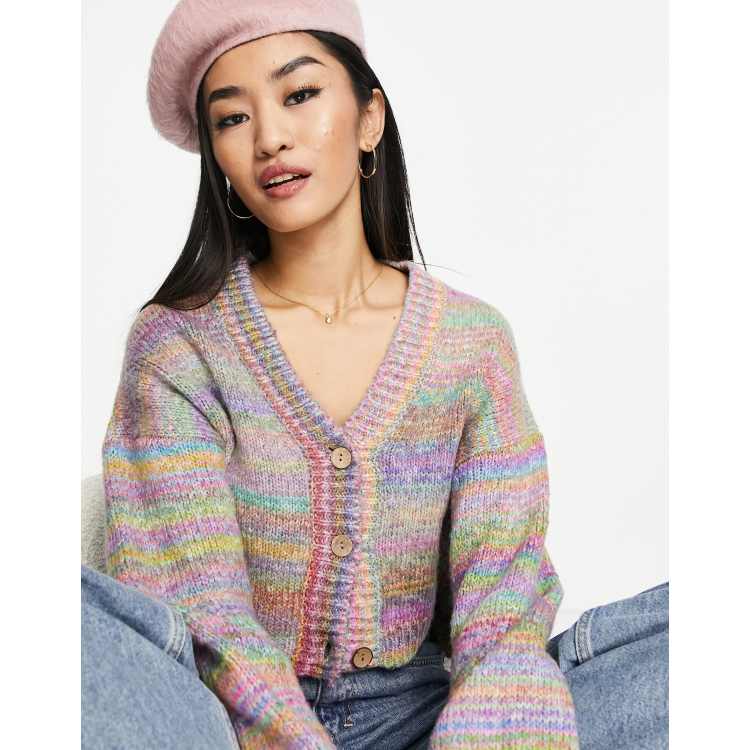 Pullu0026Bear retro stripe cardigan in multi | ASOS