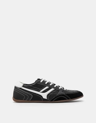 Pull&Bear Retro topstitched trainers 