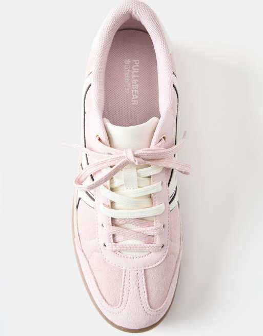 Pull&Bear Retro trainers in pink, 3 of 4