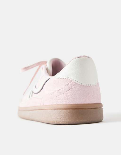 Pull&Bear Retro trainers in pink, 4 of 4