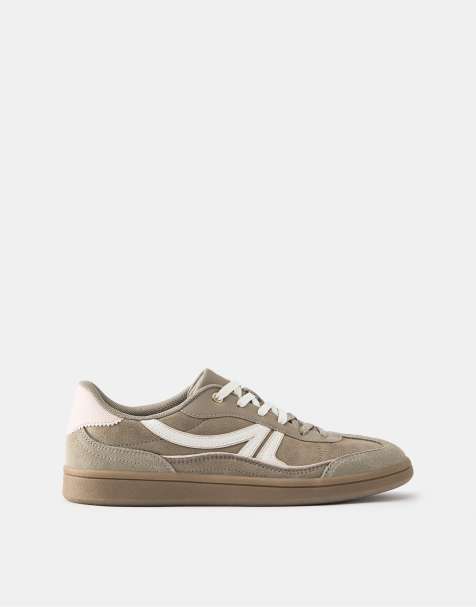 Pull&Bear Retro trainers in tan - view 1