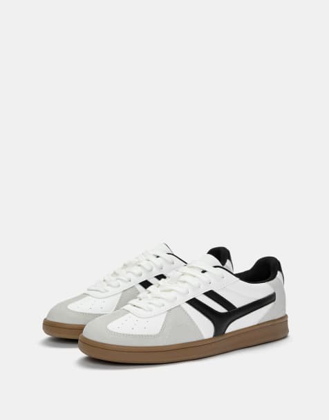 Pull&Bear Retro trainers in white - view 1
