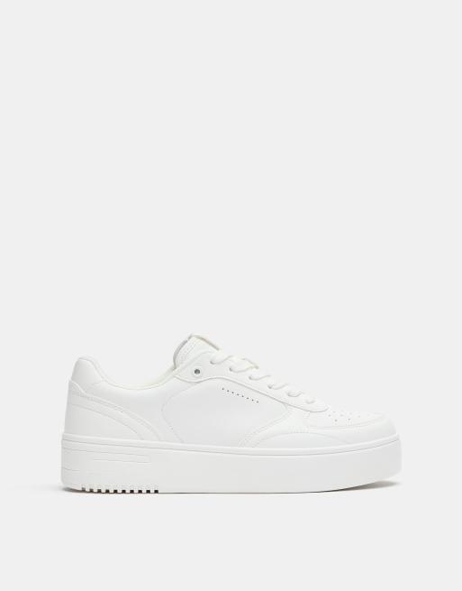 Pull&Bear Retro trainers in white, 4 of 4