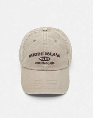 Pull&Bear – Rhode Island – Kappe in Blassgrün