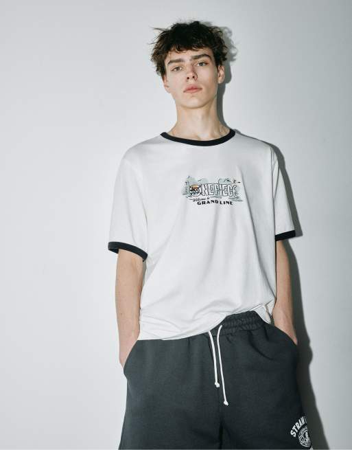 Pull&Bear ribbad t-shirt i beige, 4 av 7