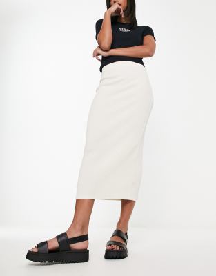 ribbed midaxi skirt