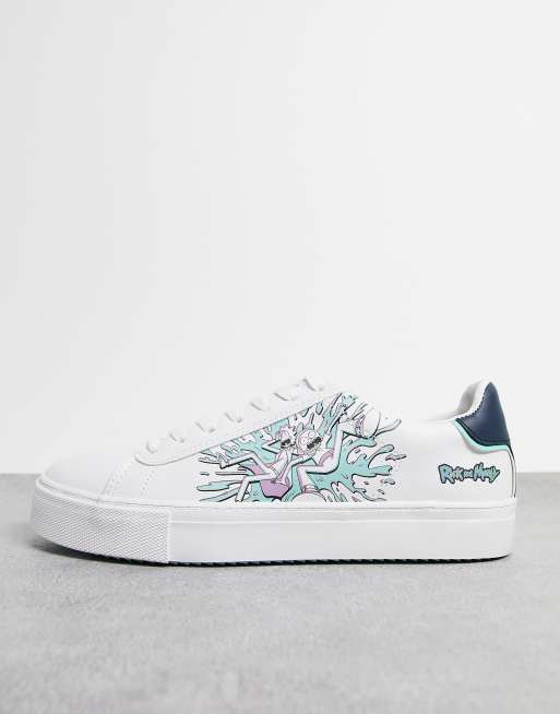 Pull&Bear - Rick and Morty - Sneakers in wit