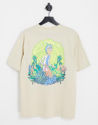 Pull&Bear Rick and Morty t-shirt in beige