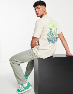 Pull Bear Rick and Morty T shirt in beige