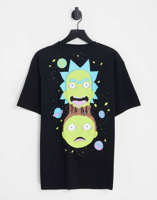 Pull&Bear Rick and Morty t-shirt in black ASOS
