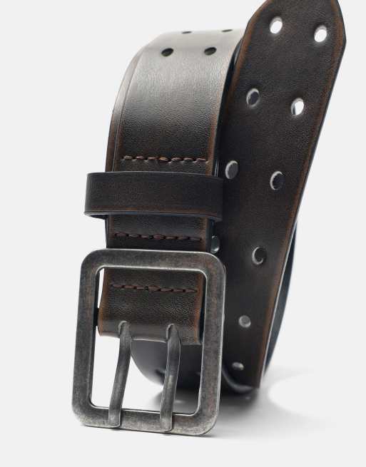 Pull&Bear - Riem met leereffect in bruin, 4 van 4