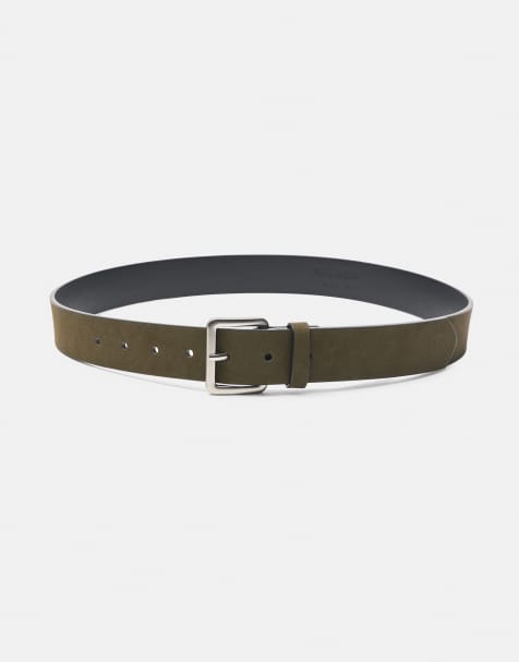Pull&Bear - Riem met leereffect in groen - view 1