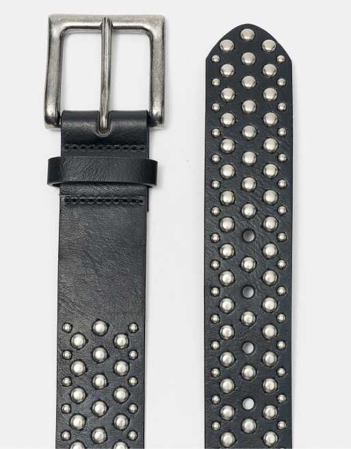 Pull&Bear riem met studs in zwart, 3 van 4