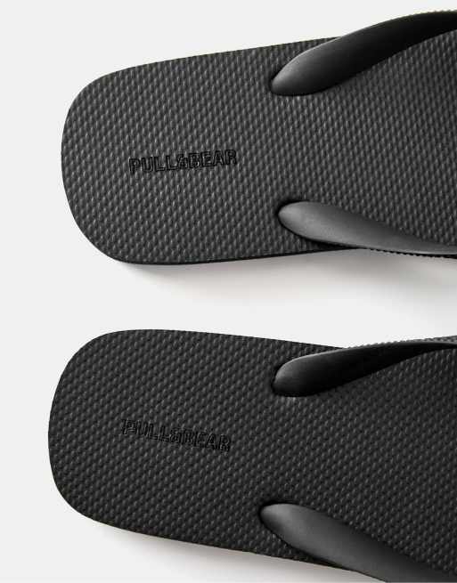 Pull&Bear – Riemensandalen in Schwarz, 4 von 4