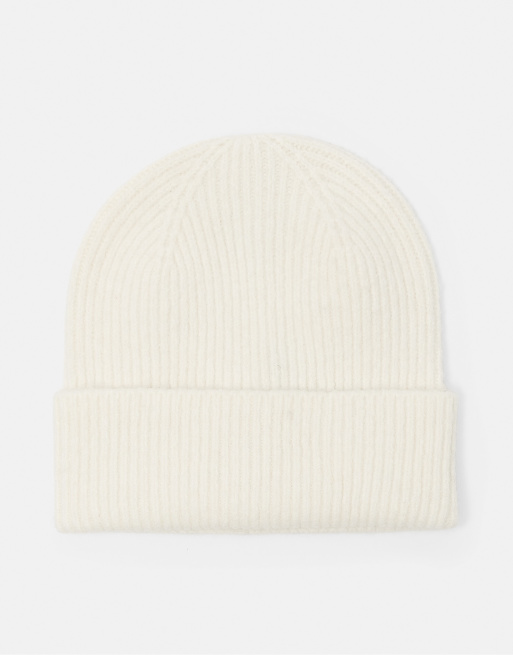 Pull&Bear Rippstrick-Beanie in Beige, 2 von 4