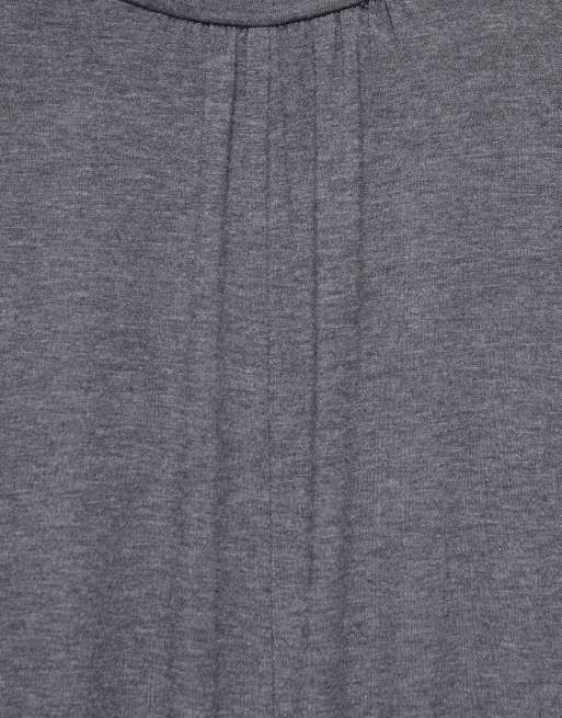 Pull&Bear robe à manches chauve-souris avec ceinture en gris, 5 de 5