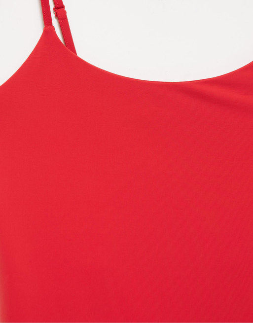 Pull&Bear – Röd topp med justerbara smala axelband, 6 av 7