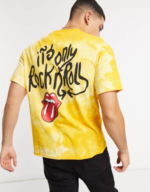 yellow rolling stones t shirt