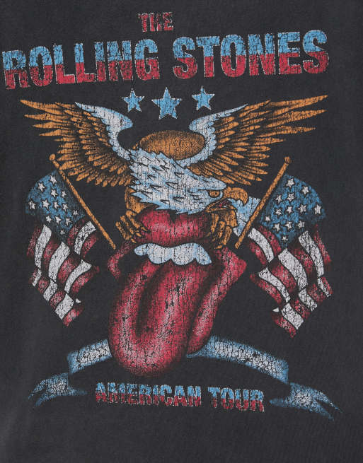 Pull&Bear Rolling Stones T-shirt i mørk antracit, 7 af 7