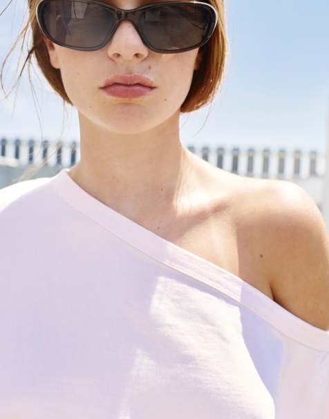 Pull&Bear ronde zonnebril in bruin - view 1