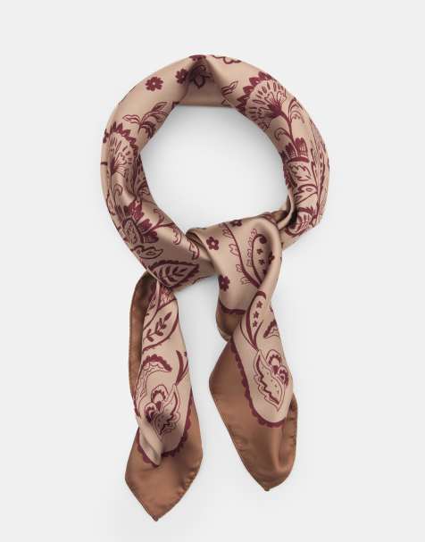 Pull&Bear - Rosa bandana i satin med blomstermønster - view 1