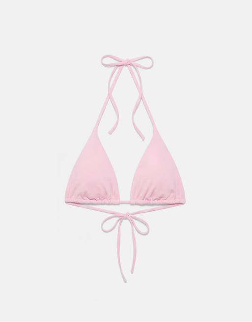 Pull&Bear – Rosa bikiniöverdel i trekantsmodell, 4 av 4