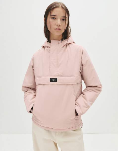 Pull&Bear – Rosa, enkel jacka med huva - view 1