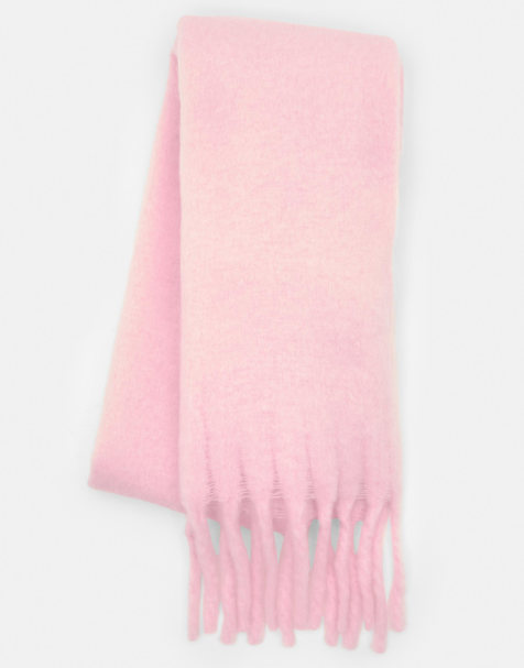 Pull&Bear – Rosa halsduk i mohairstil - view 1