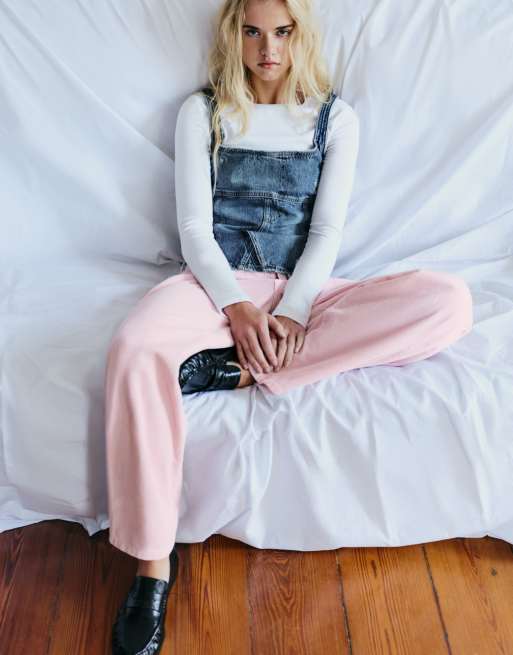 Pull&Bear rosa manchesterbarrelbyxor, 3 av 6