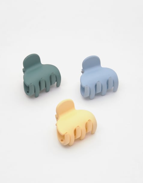 Pull&Bear – Rosa, små hårklämmor, 6-pack - view 1
