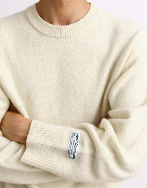 Pull&Bear Round neck jumper in yellow, 3 of 7