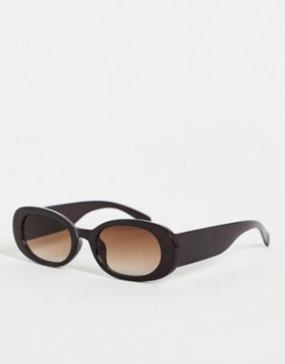 Pull&Bear round sunglasses in black