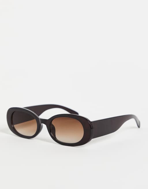Pull&Bear Round Sunglasses In Black