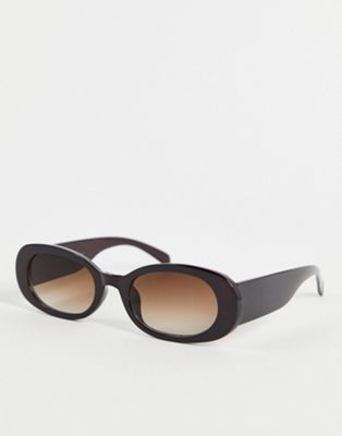 Pull&Bear round sunglasses in black