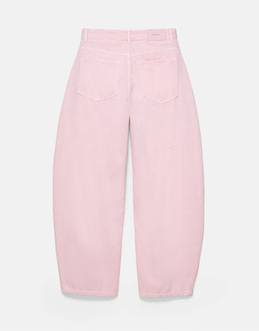 Pull&Bear roze ribfluwelen barrelbroek, 6 van 6