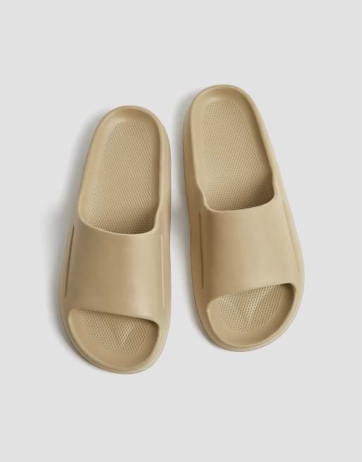 calvin klein beige sliders