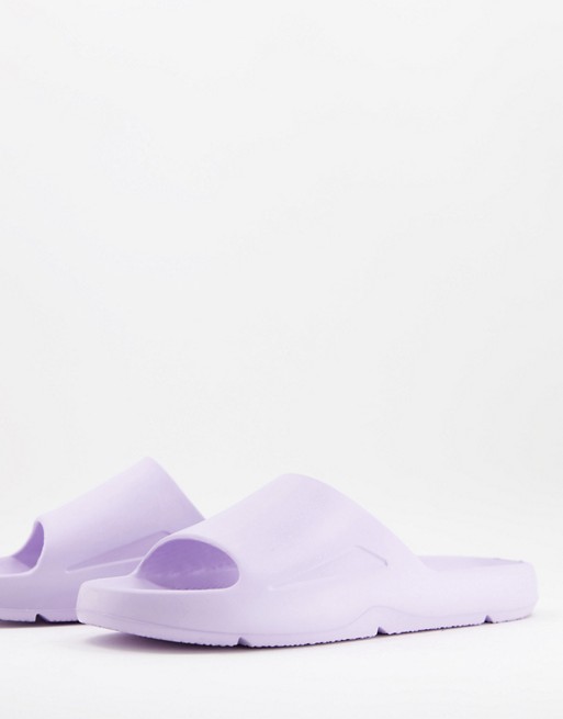Pull&Bear rubber sliders in purple