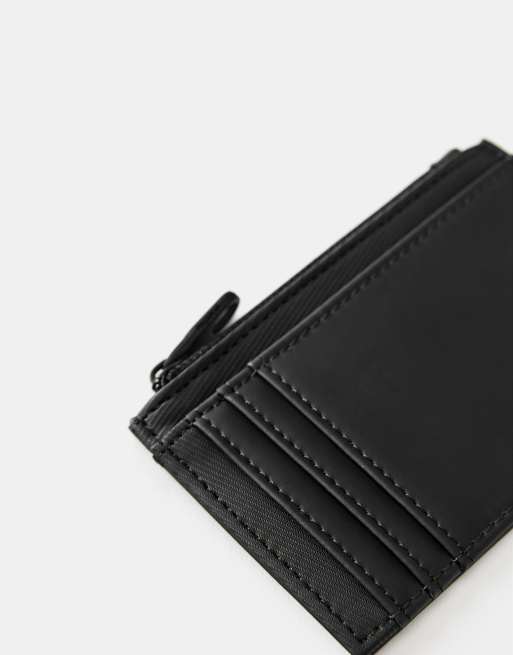 Pull&Bear Rubberised card holder in black, 3 of 4