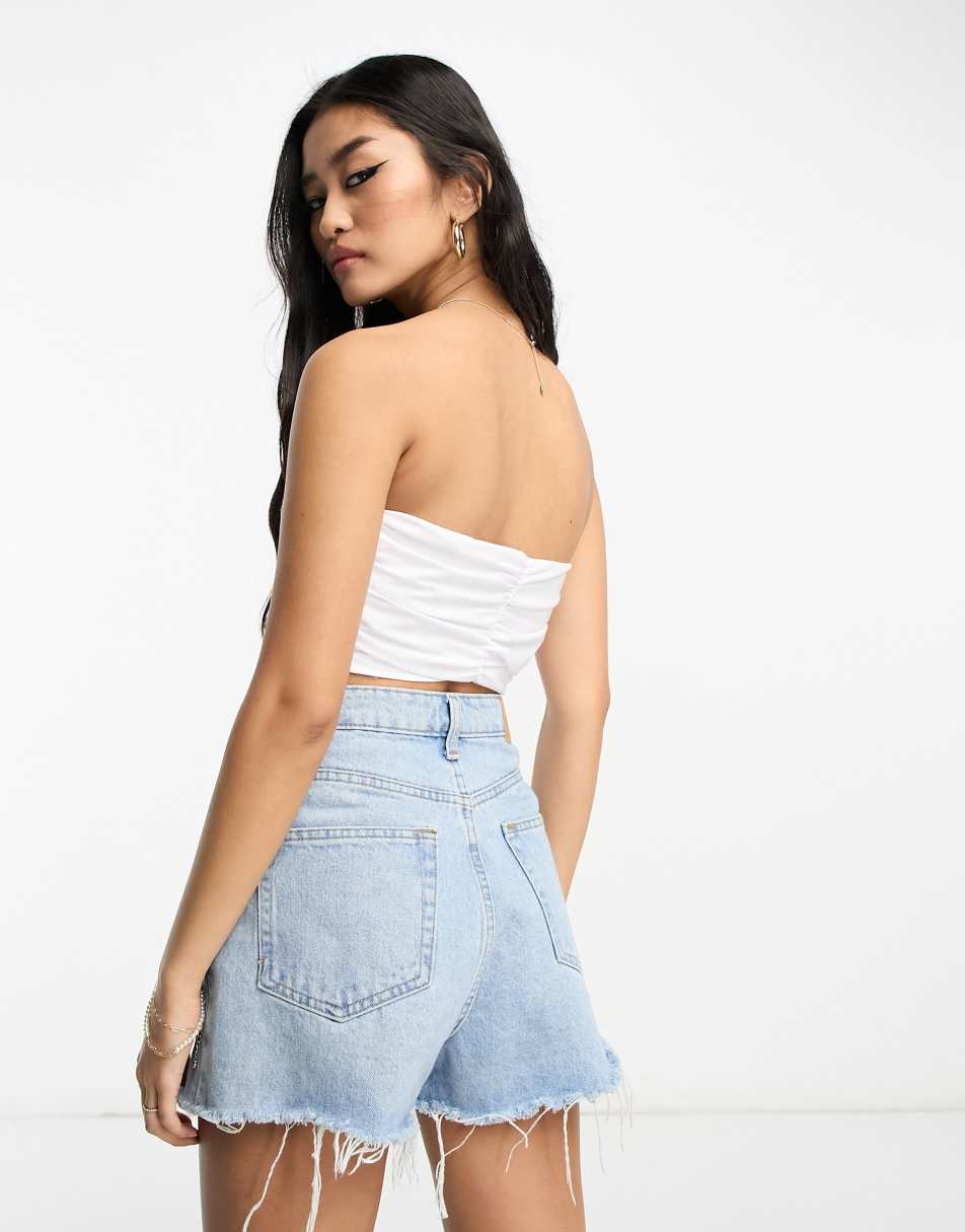 Denim corset top - PULL&BEAR