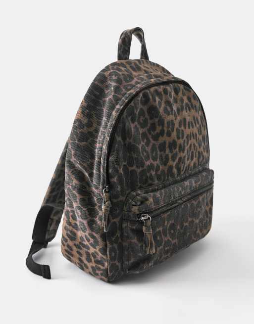 Pull&Bear – Rucksack mit Leopardenprint, 2 von 4