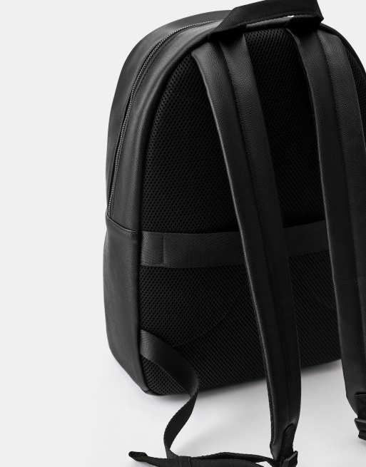 Pull&Bear rugzak van stug materiaal in zwart, 3 van 5